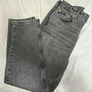 Woman’s Mango Baggy Mom Jeans in Dusty  Black